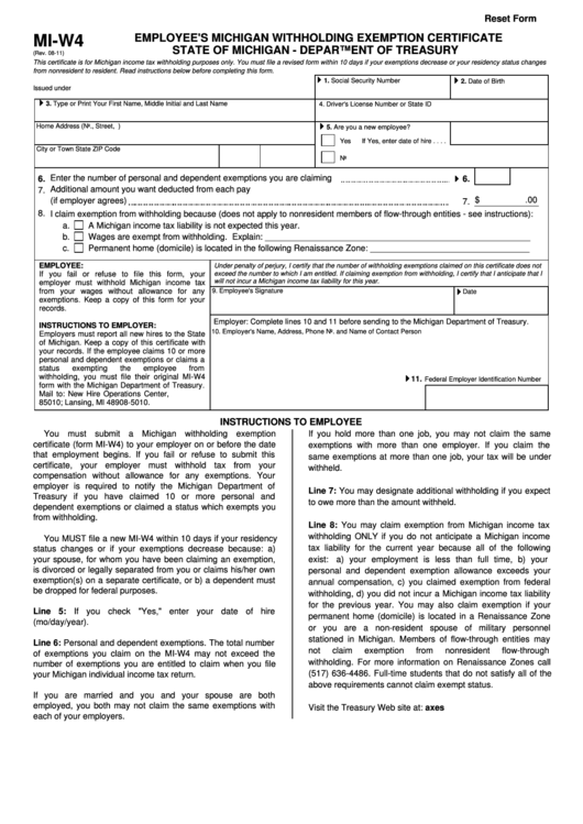 Mi W4 Printable Form 2022 W4 Form