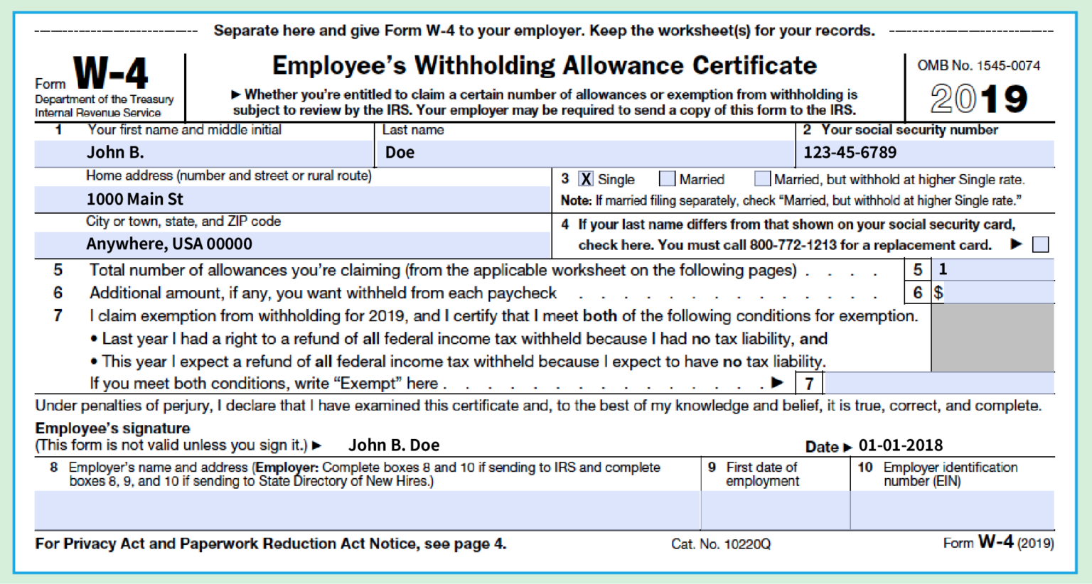 How To Fill Out A W 4 Form The Only Guide You Need W4 2020 Form Printable