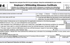 W 4 Printable 2020 | W4 2020 Form Printable