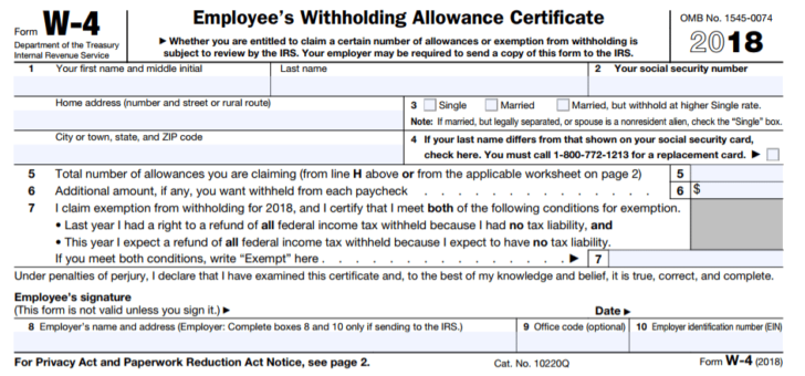 W 2 Vs W 4 What S The Difference When To Use Them | W4 Form 2021 Printable