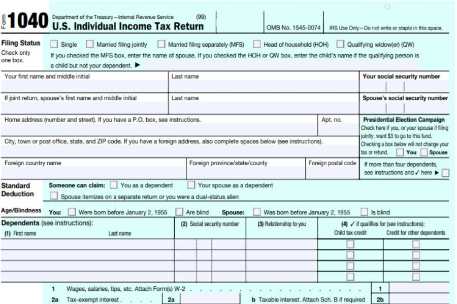 1040 Printable Forms - Printable Forms Free Online