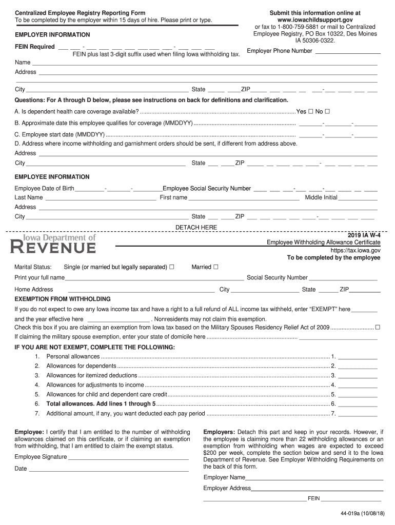 2019 Iowa Form Fill Out And Sign Printable PDF Template 