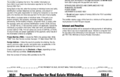 2021 California Form 593 V Payment Voucher For Real Estate
