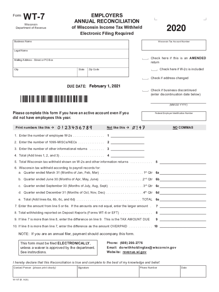 2021 Wisconsin Withholding Form