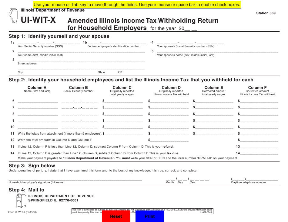 Illinois Income Tax Withholding Forms
