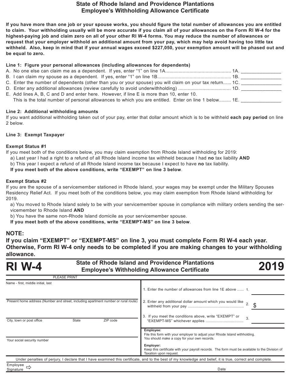 Form W 4 Download Printable PDF Or Fill Online Employee s 