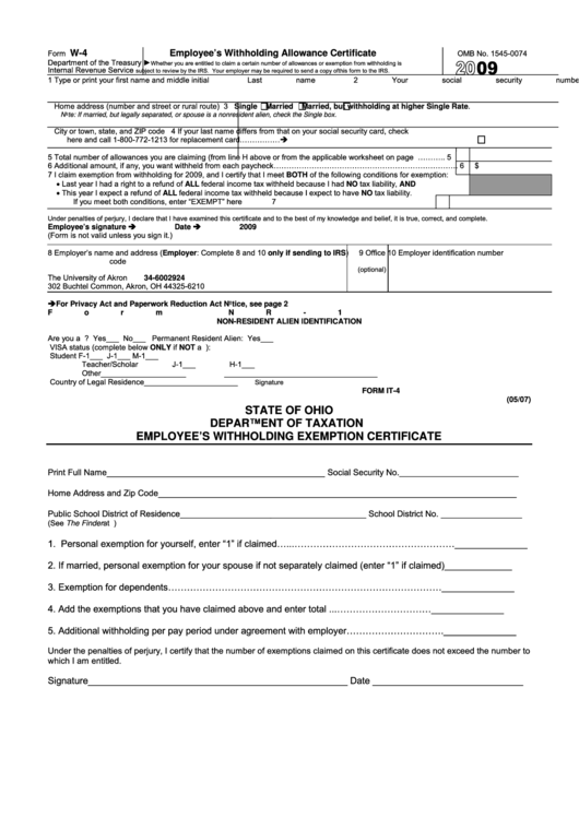 2023 Ohio W4 Form Printable Forms Free Online