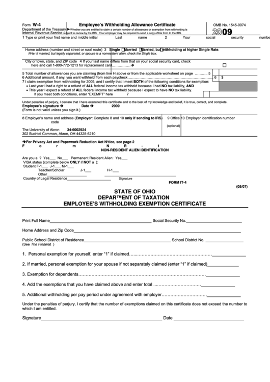 Ohio Withholding Form W 4 2022 W4 Form