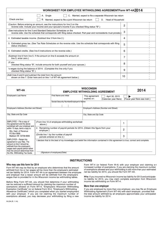 W4 Form 2024 Printable Spanish Avie Margit