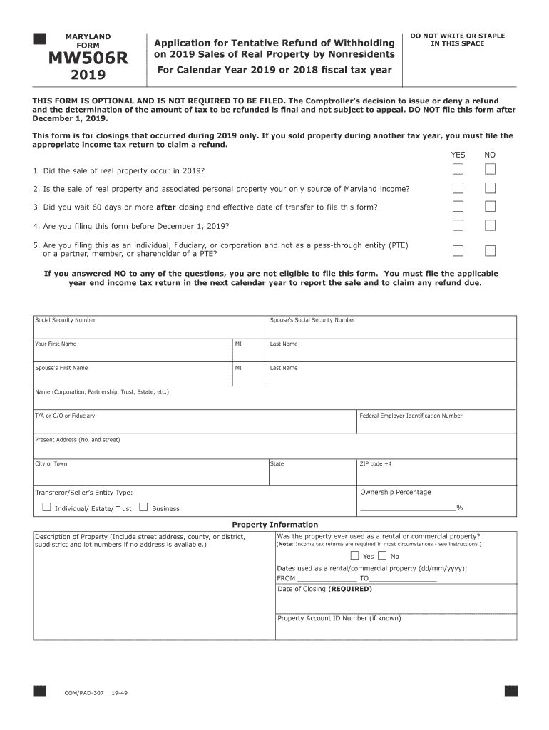 Maryland Tax Forms 2021