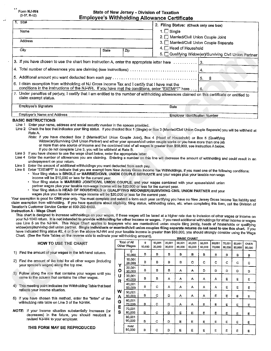 Nj W4 Form 2024 Tera Lorrayne