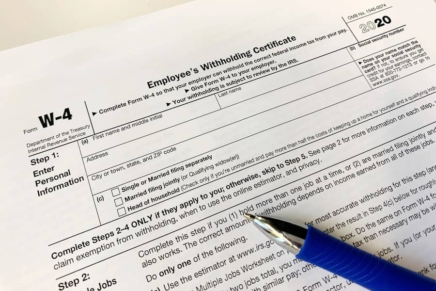 W-4 Form 2021 Printable PDF