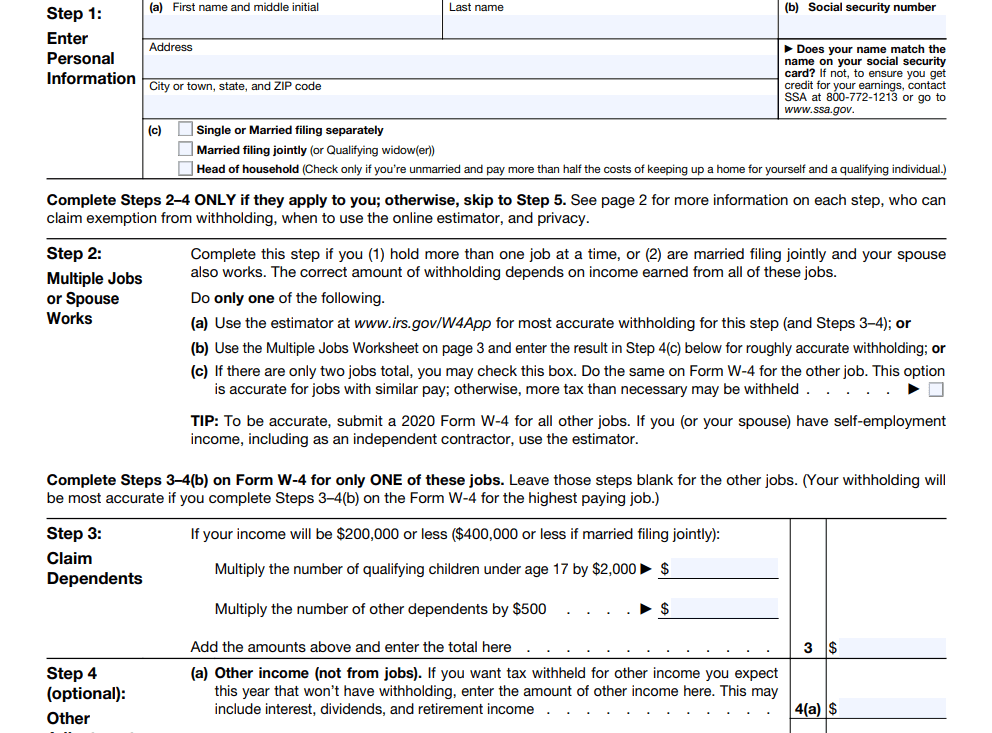 2021 W 4 Form Printable Free 2022 W4 Form 8347