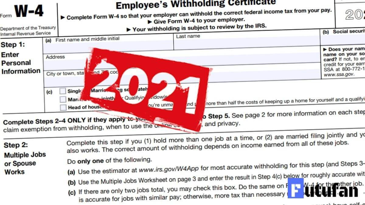 W 4 2021 Printable Ca 2022 W4 Form 4980