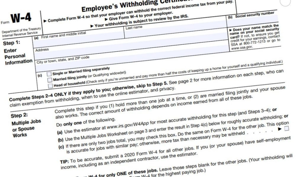 W4 Form 2021 Printable PDF - 2022 W4 Form