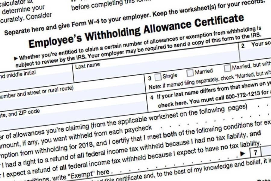 Employees Withholding Certificate 2021 2022 W4 Form